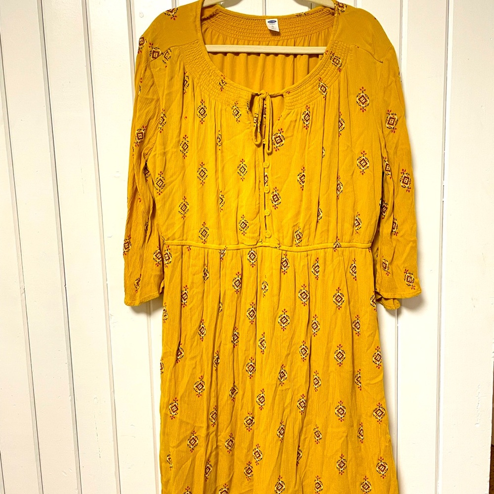 Yellow Old Navy Bohemian Dress